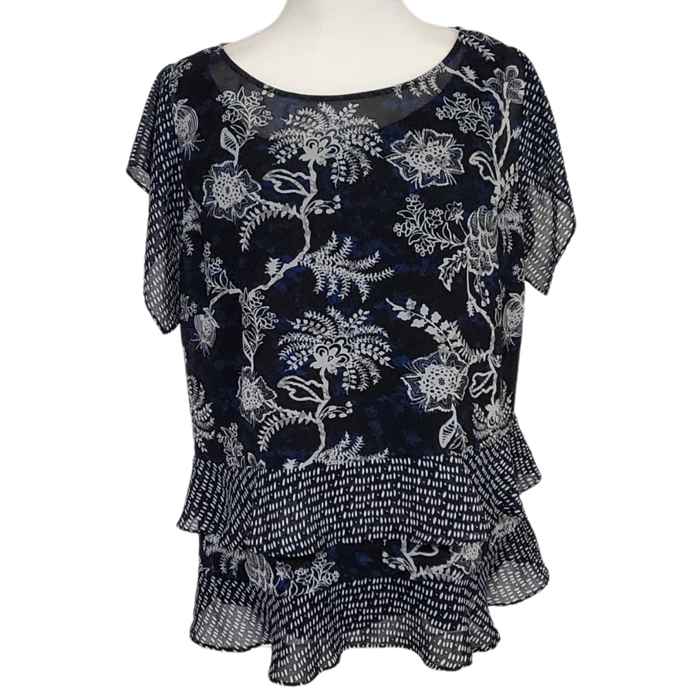Cabi Sheer Hybrid Blouse
